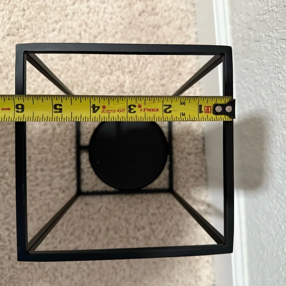 Modern Black Metal Candle Holder
